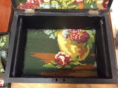Lot 60 - Inlaid wooden sewing box