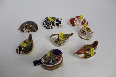 Lot 888 - 8 Royal Crown Derby paperweights