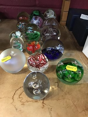 Lot 577 - Group of art glass paperweights