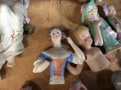 Lot 575 - Collection of porcelain half dolls