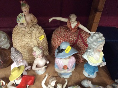 Lot 575 - Collection of porcelain half dolls