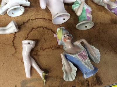 Lot 575 - Collection of porcelain half dolls