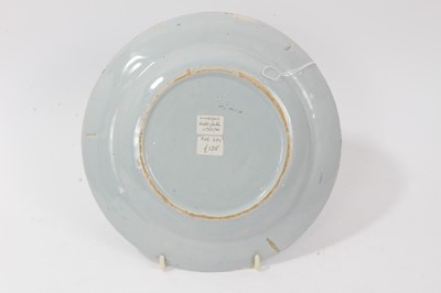 Lot 30 - 18th century blue and white tin glazed plate