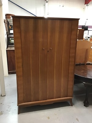 Lot 917 - Alfred Cox for Heals - Suite of walnut bedroom furniture