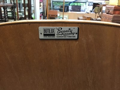 Lot 916 - 1950s suite of walnut bedroom furniture, purchased from Harrods