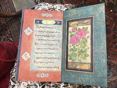 Lot 812 - Fine Antique hand bound and written Islamic poetry book - poem by Sufi Khoja Ahmed Yassavi