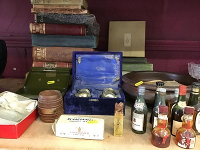 Lot 510 - Group of assorted books, together with alcohol miniature