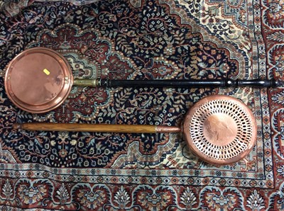 Lot 407 - Two copper warming pans