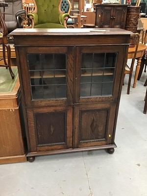 Lot 871 - 1920s glazed oak cabinet