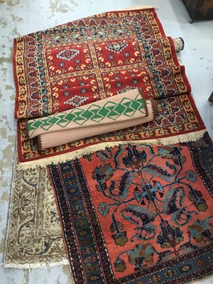 Lot 1010 - Group of four Persian rugs and a runner