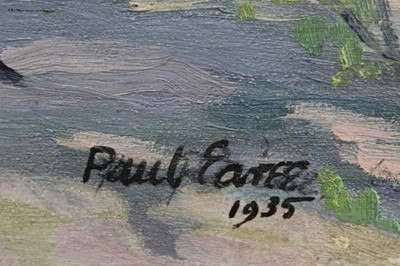 Lot 1038 - Paul Earee oil on board, landscape with trees