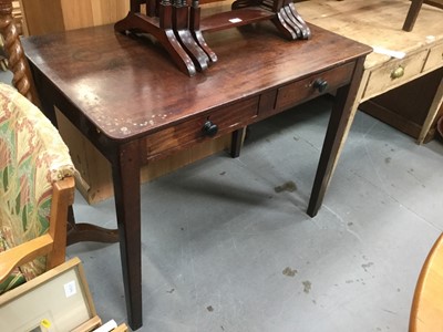 Lot 902 - Early 19th century mahogany two drawer side table