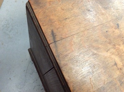 Lot 1017 - Small oak two drawer chest