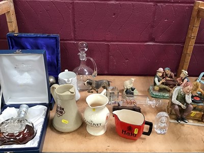 Lot 554 - Capodimonte, glass, whisky jugs and other items