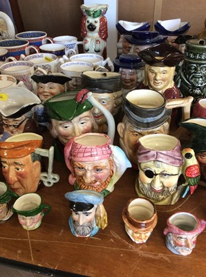 Lot 405 - Collection of Toby jugs and Royal commemorative ceramics