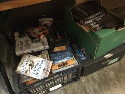 Lot 490 - Two boxes of various books and one box DVDs