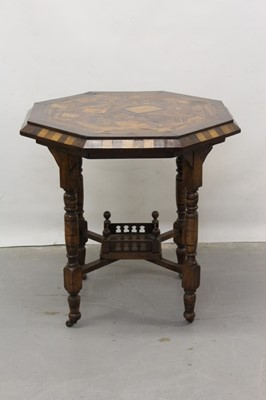 Lot 1237 - Of Chelmsford interest - an unusual inland occasional table decorated with instruments