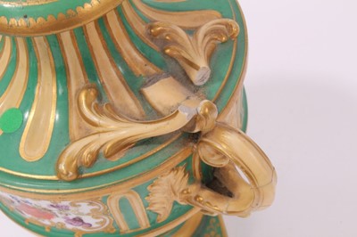 Lot 34 - Garniture of three 19th century porcelain vases