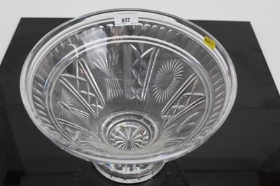 Lot 857 - Waterford Crystal bowl 19.5cm high, 27.5cm diameter, together with coaster and photograph frame