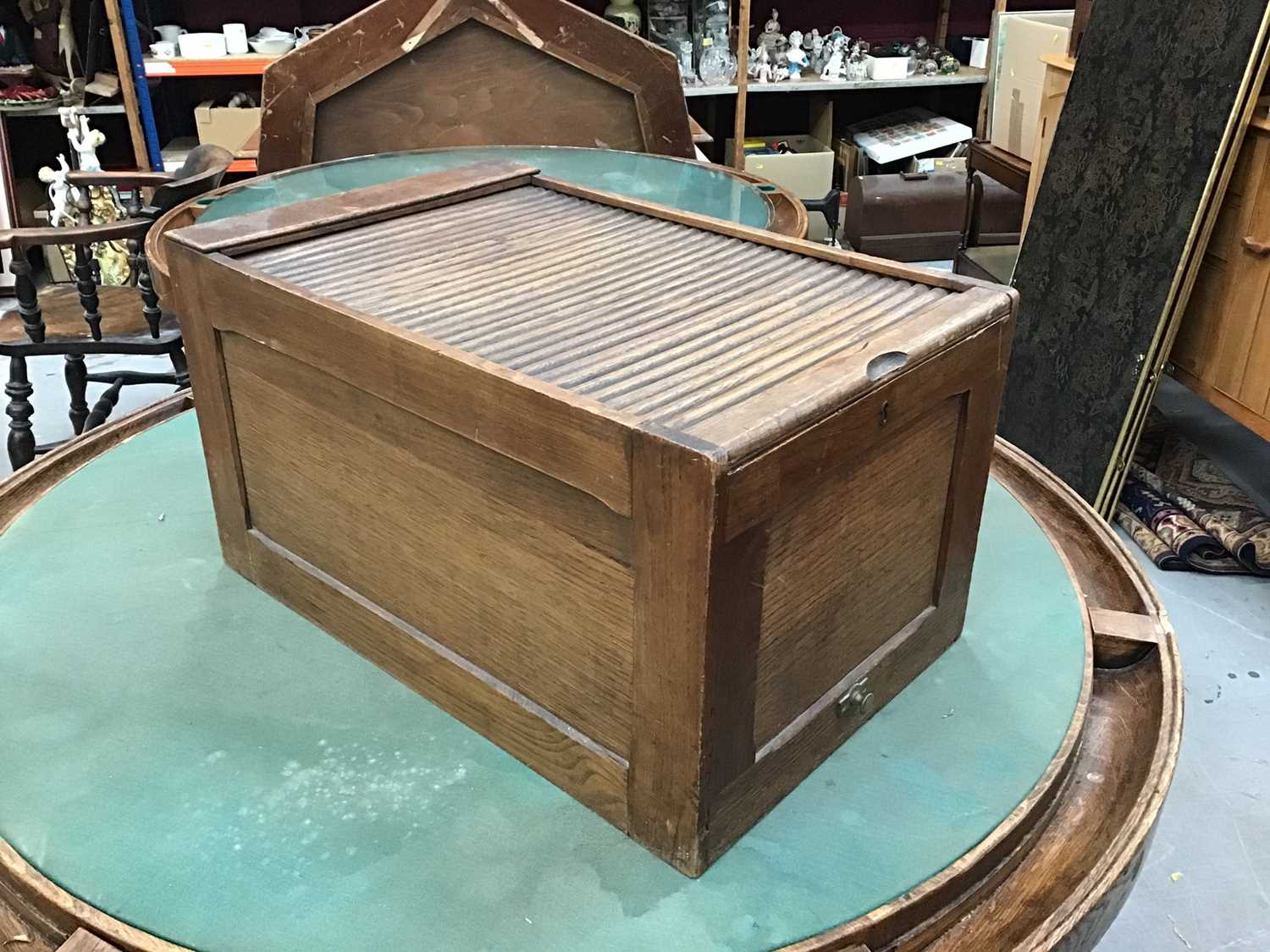 Timber Shuttered Box Lot 1001 - Tambour shutter box