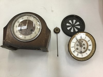 Lot 516 - Smiths mantle clock and clock dial plus parts