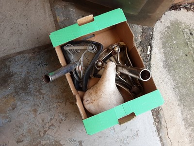 Lot 605 - Rayleigh Solitaire and BSA boutique ladies bicycles plus three saddles