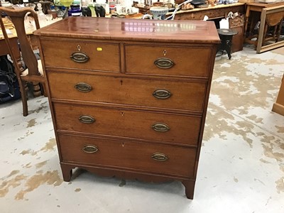 Lot 865 - 19th century mahogany chest of drawers