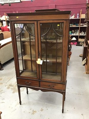 Lot 868 - Edwardian inlaid mahogany display cabinet