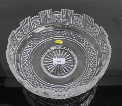 Lot 854 - Attractive Waterford Crystal bowl, signed around the base