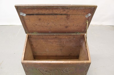 Lot 1243 - Good stylish copper log box in the Art Nouveau style