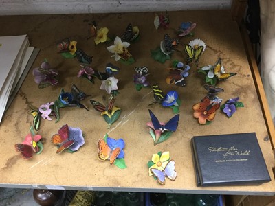 Lot 353 - Collection of Franklin Mint Butterflies of the World ornaments