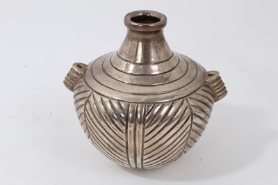 Lot 245 - Group of six eastern silver and white metal items to include two bowls and four vases