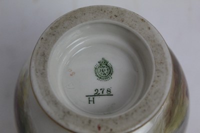 Lot 873 - Royal Worcester porcelain pot pouri vase and cover painted by Stinton