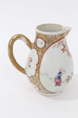 Lot 7 - Two Chinese famille rose bowls and similar milk jug