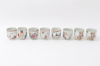 Lot 11 - Eight various 18th century Chinese coffee cups