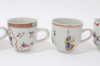 Lot 183 - Eight various 18th century Chinese coffee cups
