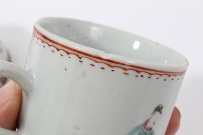 Lot 11 - Eight various 18th century Chinese coffee cups