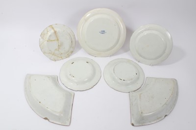 Lot 36 - Regency pearlware glazed tablewares, decorated in a variation of the Dollar pattern (7 pieces)