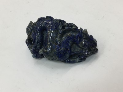 Lot 306 - Chinese lapis lazuli carving of a Dragon