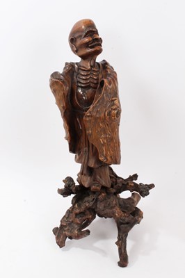 Lot 701 - 19th century Japanese root carving