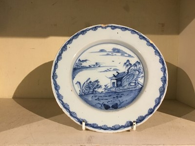 Lot 237 - 18th century English delft plate