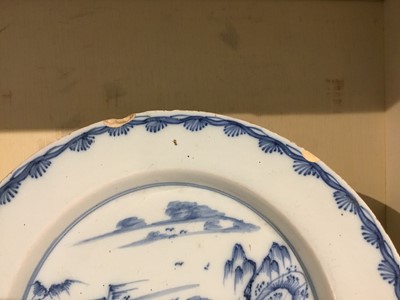 Lot 237 - 18th century English delft plate