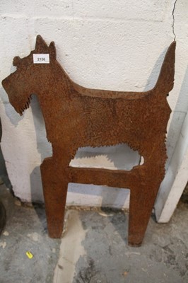 Lot 2156 - Cast iron Scottie Dog boot scraper