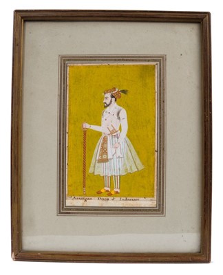 Lot 688 - Indian School 18th century, portrait of a Nobleman titled Assafgan Duca d' Indostan