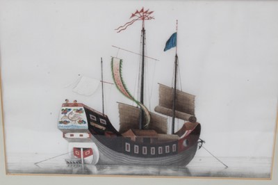 Lot 346 - 19th century painting on rice paper