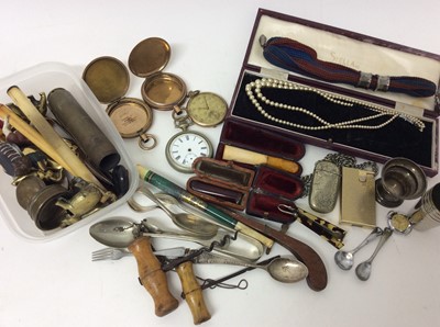 Lot 719 - Pocket watches, cheroots, vesta case, other smoking items and sundries