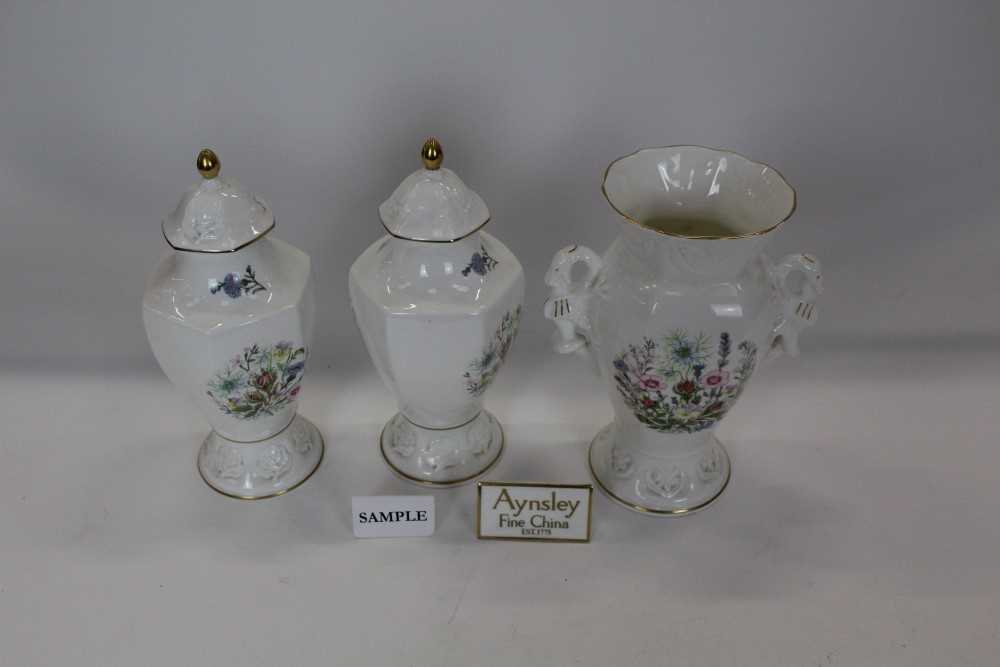 Lot 80 - Group of large Aynsley vases and covers