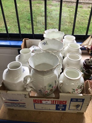Lot 80 - Group of large Aynsley vases and covers