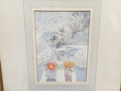 Lot 103 - Dennis Hawkins watercolour with letter verso