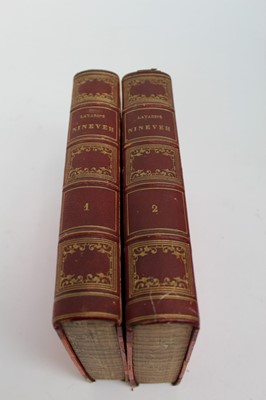 Lot 1062 - Austin Henry Layard - Nineveh, 1850, 5th edition - two volumes with tipped in letter from the author